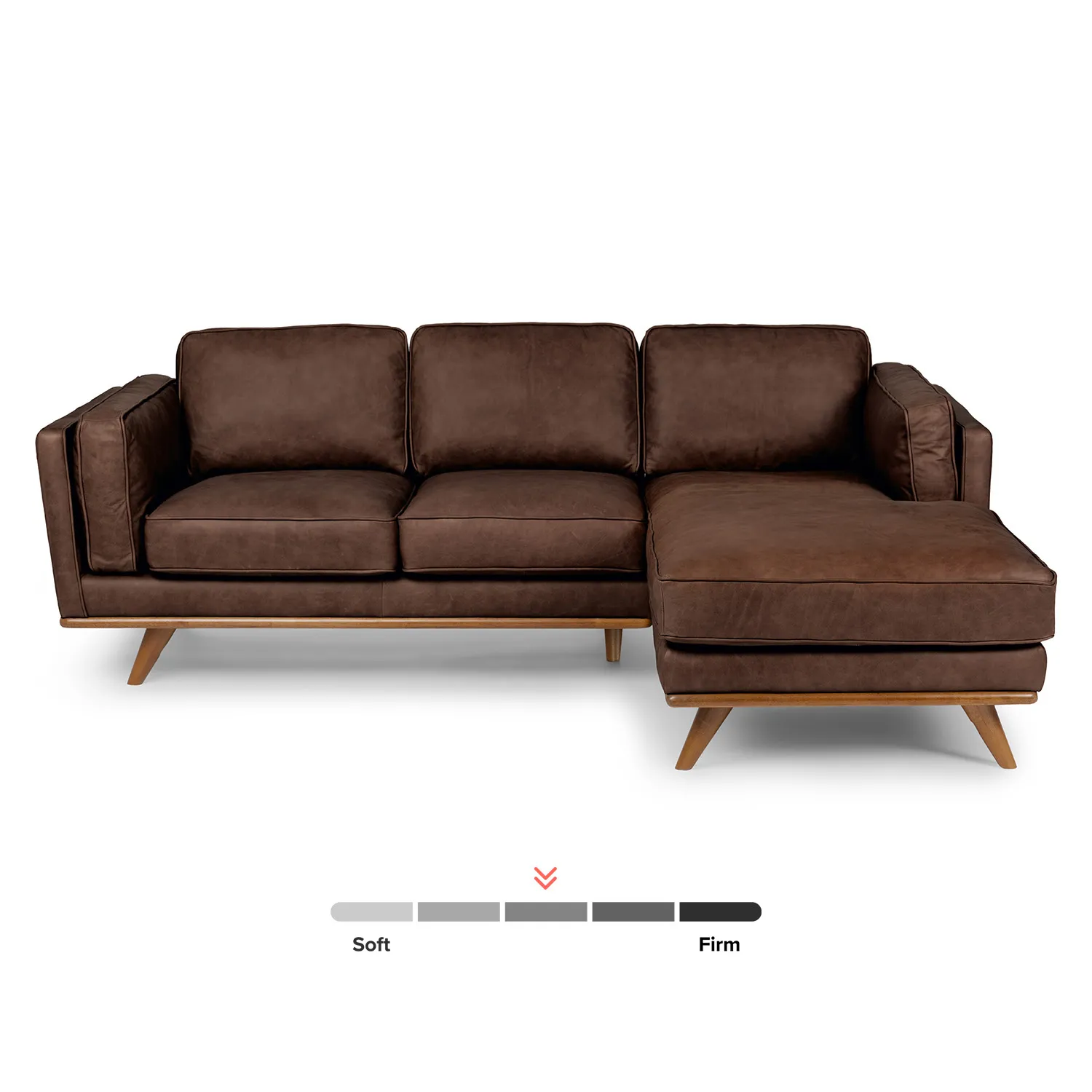 Timber 93_ Leather Right Sectional - Charme Chocolat - Image 3