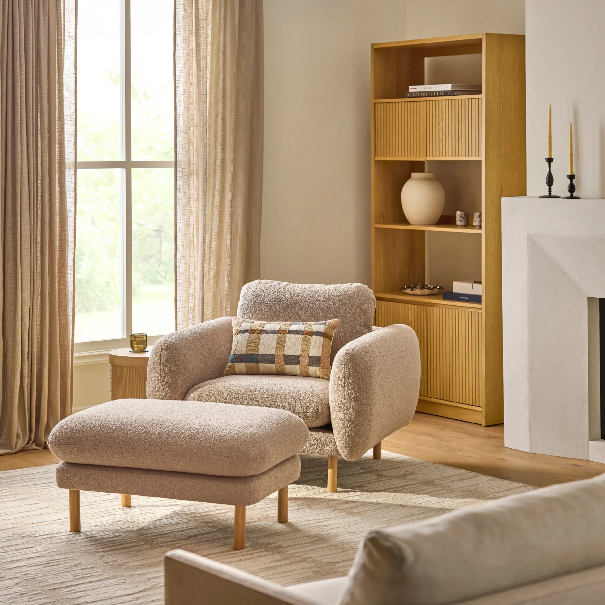 Sanders 37_ Lounge Chair - Sandstone Wool Bouclé - Image 13
