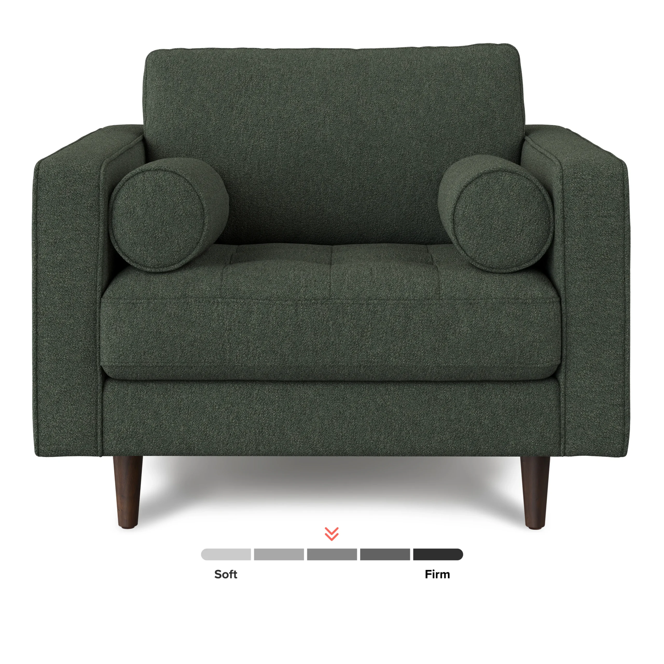 Sven 42_ Tufted Lounge Chair - Green Wool Bouclé - Image 11