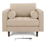 Sven 42_ Tufted Lounge Chair - Ratine Buff