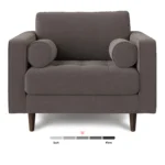 Sven 42_ Tufted Velvet Lounge Chair - Hale Warm Gray