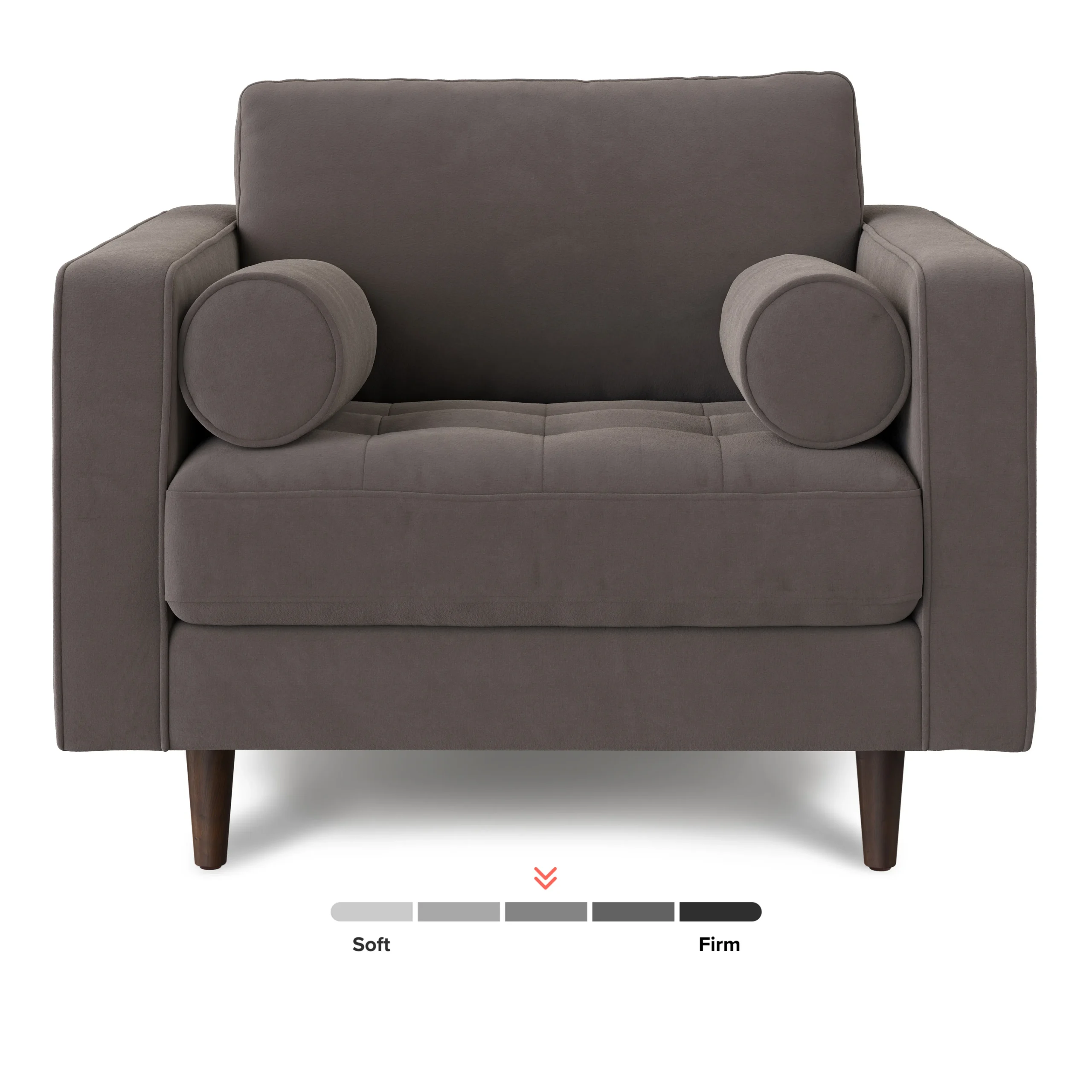 Sven 42_ Tufted Velvet Lounge Chair - Hale Warm Gray - Image 11