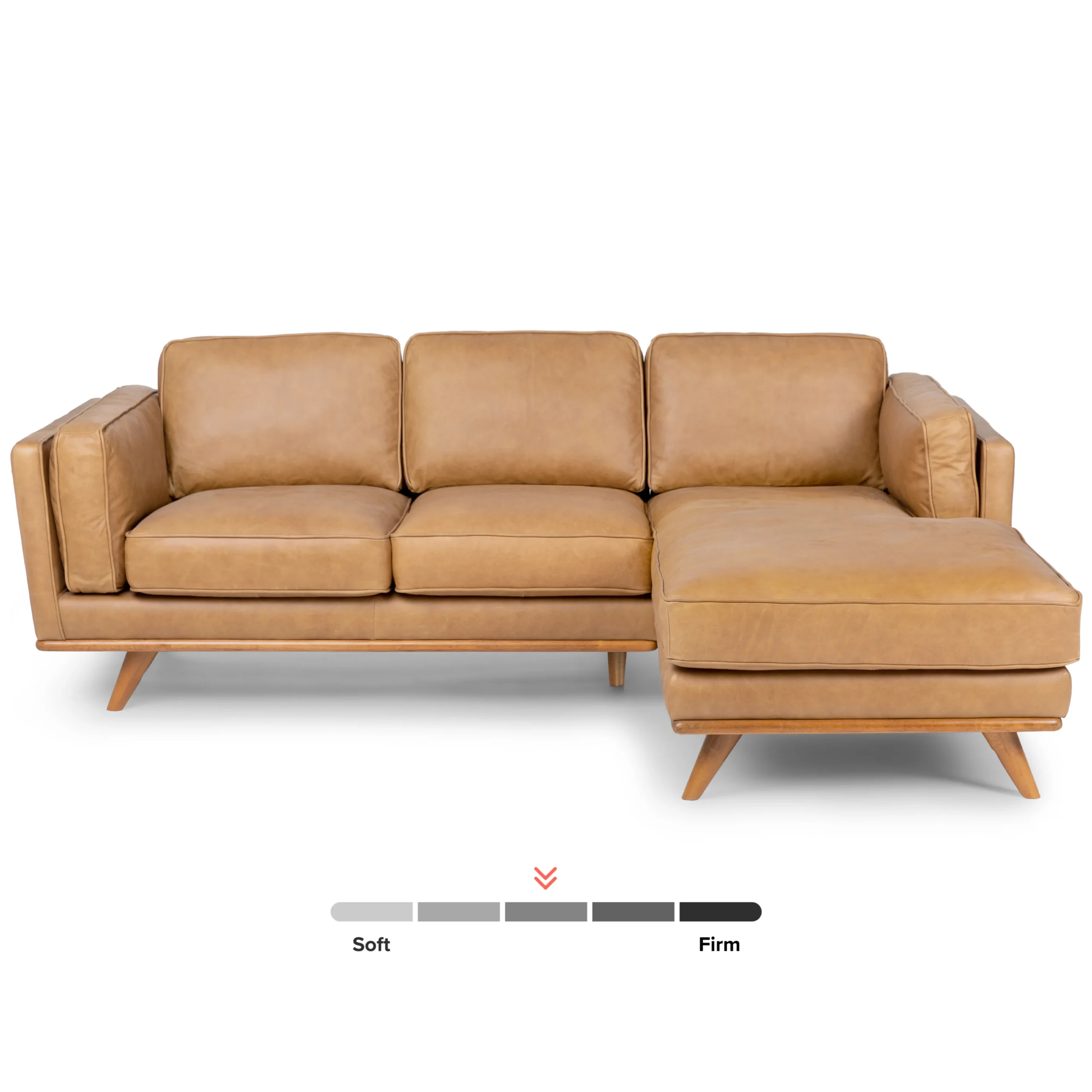 Timber 93_ Leather Right Sectional - Charme Tan - Image 3