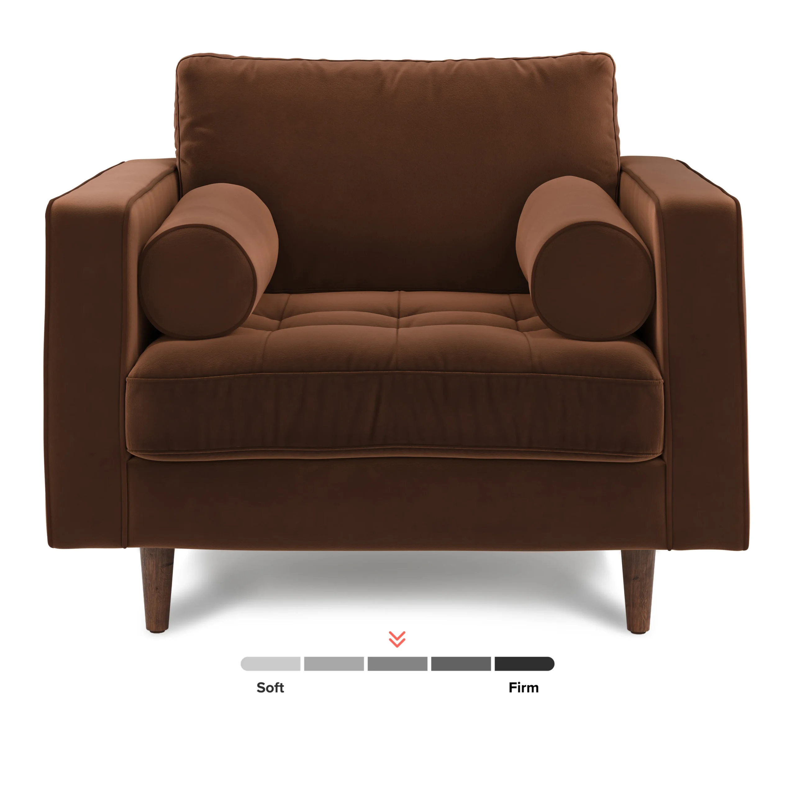 Sven 42_ Tufted Velvet Lounge Chair - Plush Pacific Brown - Image 10