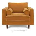Sven 42_ Tufted Velvet Lounge Chair - Plush Pacific Ginger