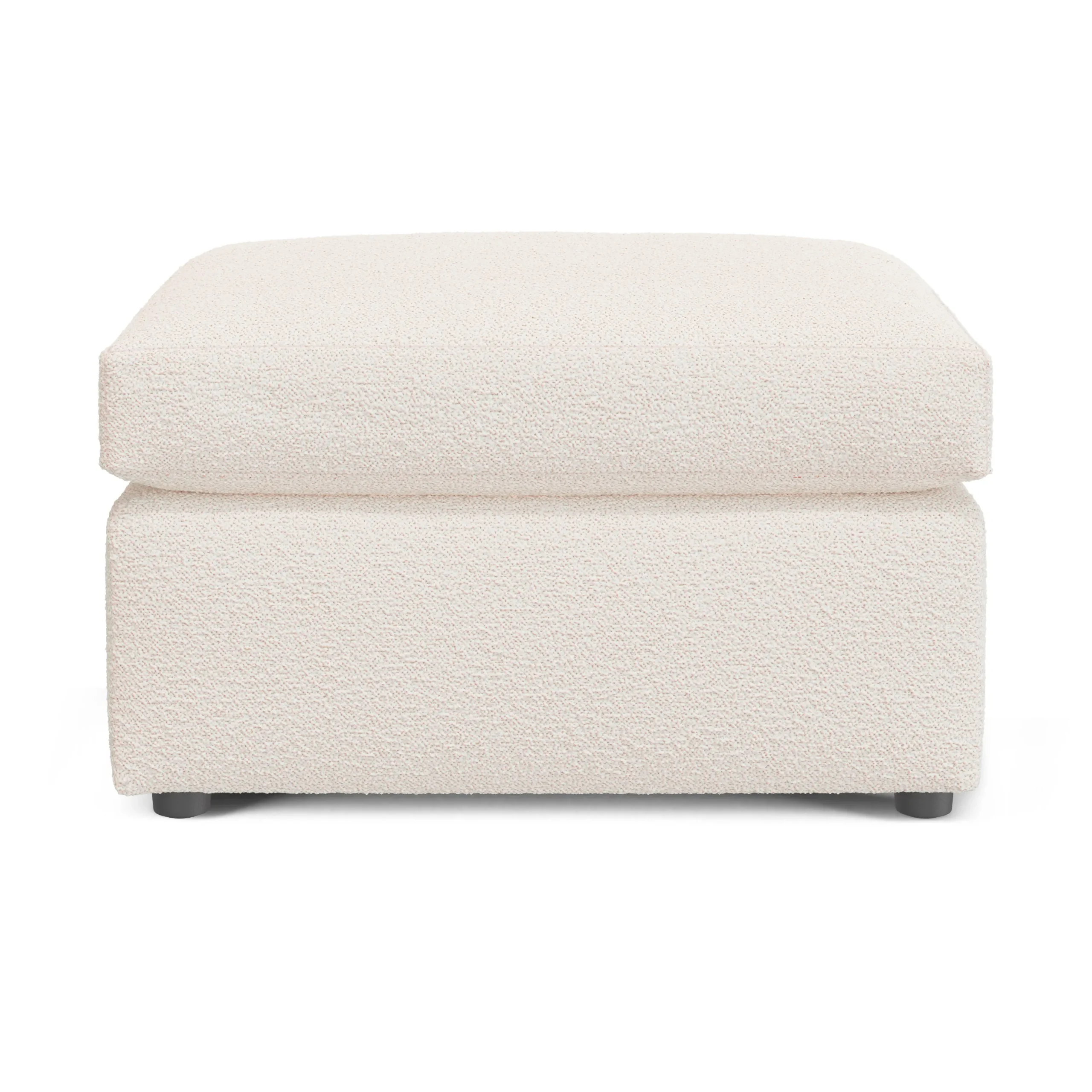 Landry 28_ Ottoman - Ivory Wool Bouclé - Image 3