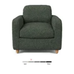 Vati 37_ Lounge Chair - Green Wool Bouclé
