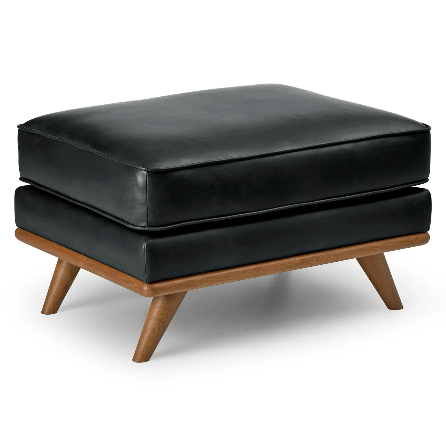 Timber 31_ Leather Ottoman - Charme Black - Image 11