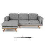 Timber 93_ Left Sectional - Pebble Gray