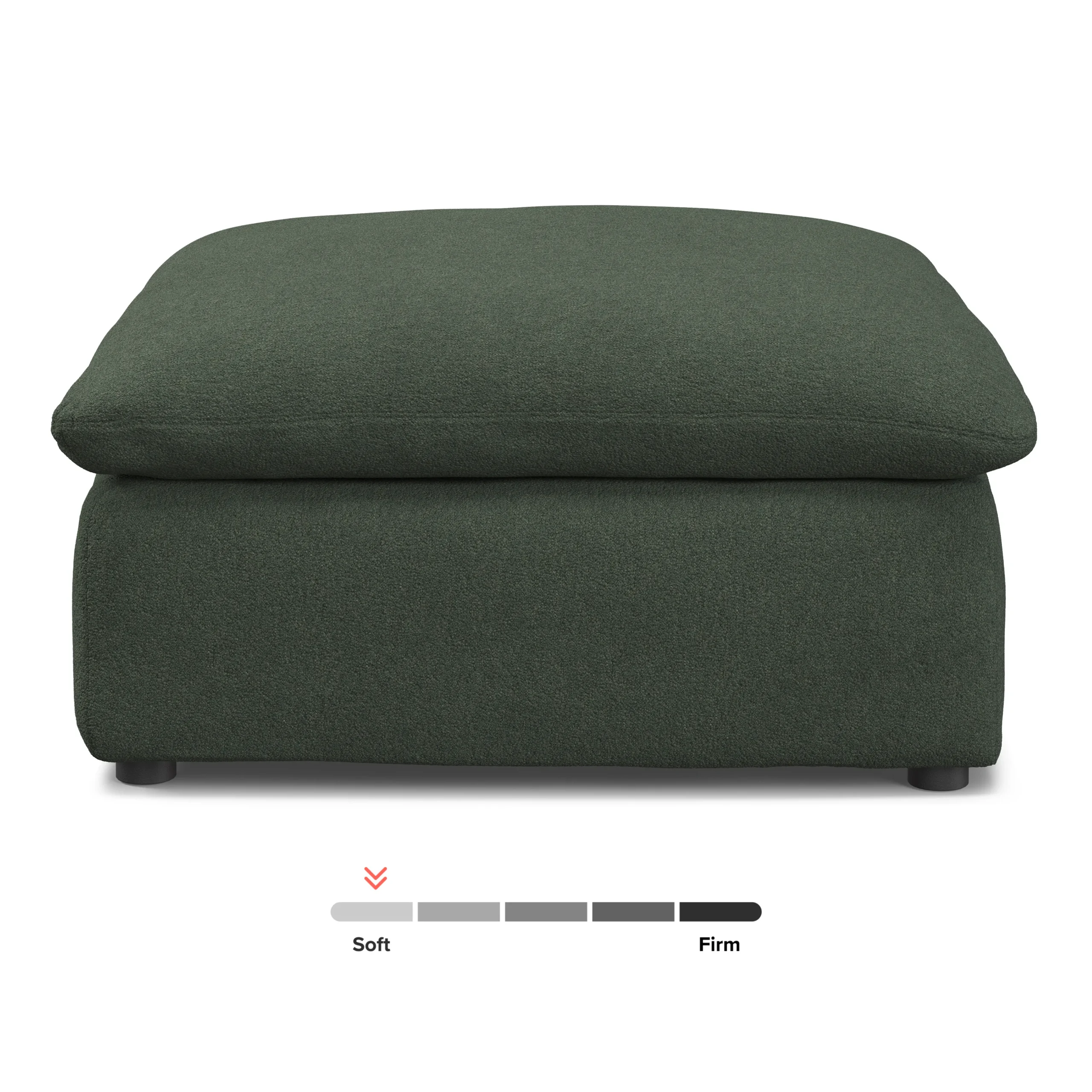 Leigh 41_ Ottoman - Green Wool Bouclé - Image 3
