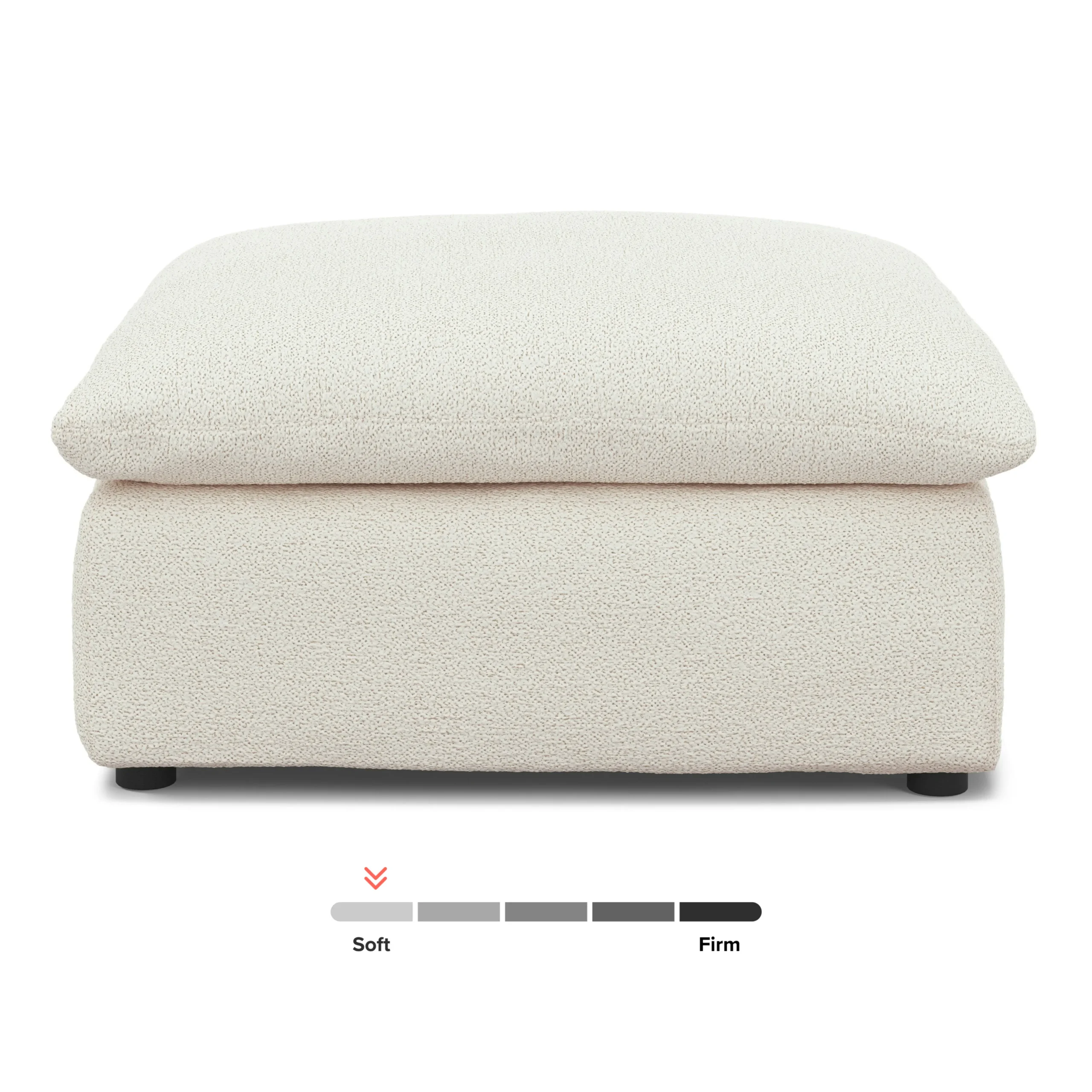 Leigh 41_ Ottoman - Ivory Wool Bouclé - Image 3