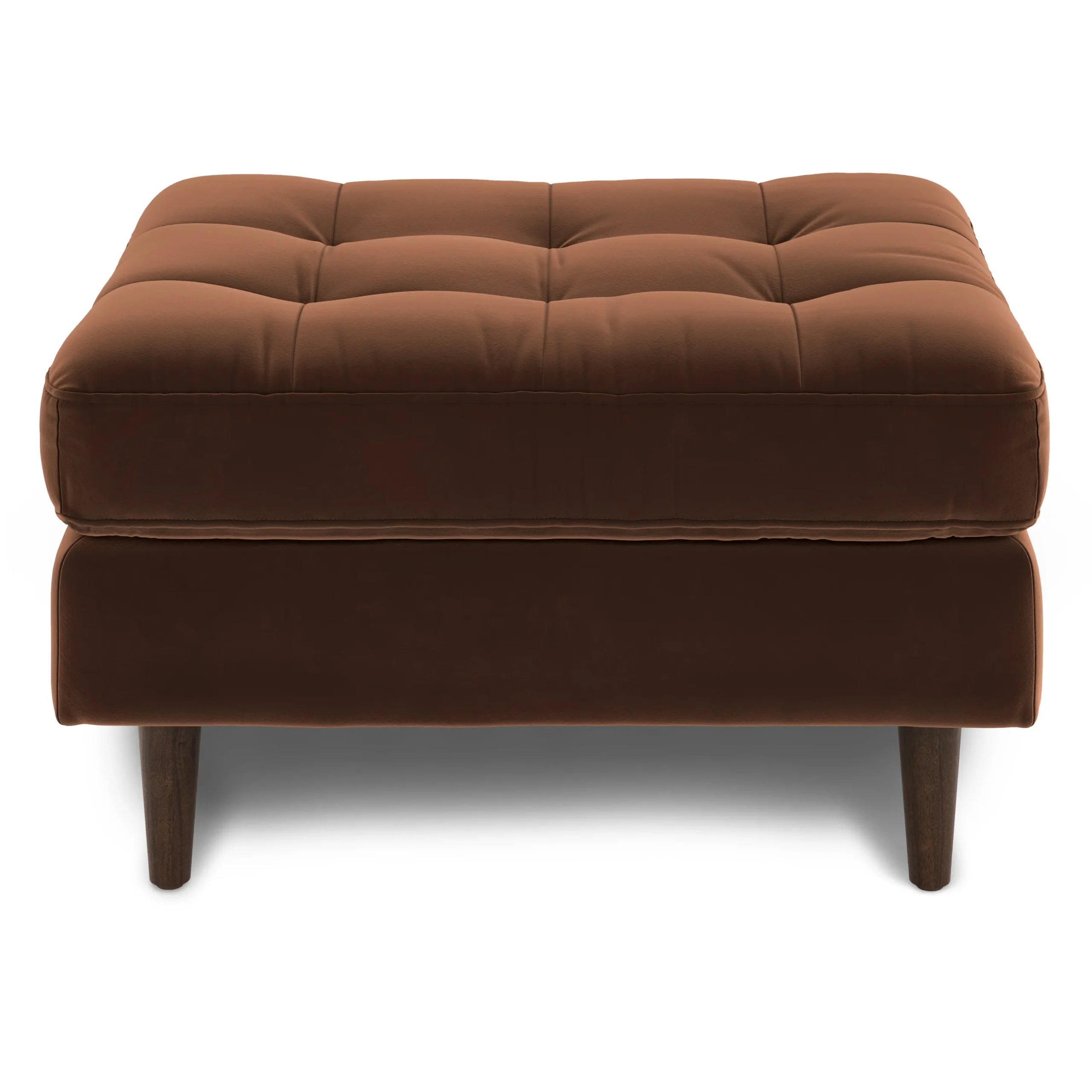 Sven 30_ Velvet Ottoman - Plush Pacific Brown - Image 8