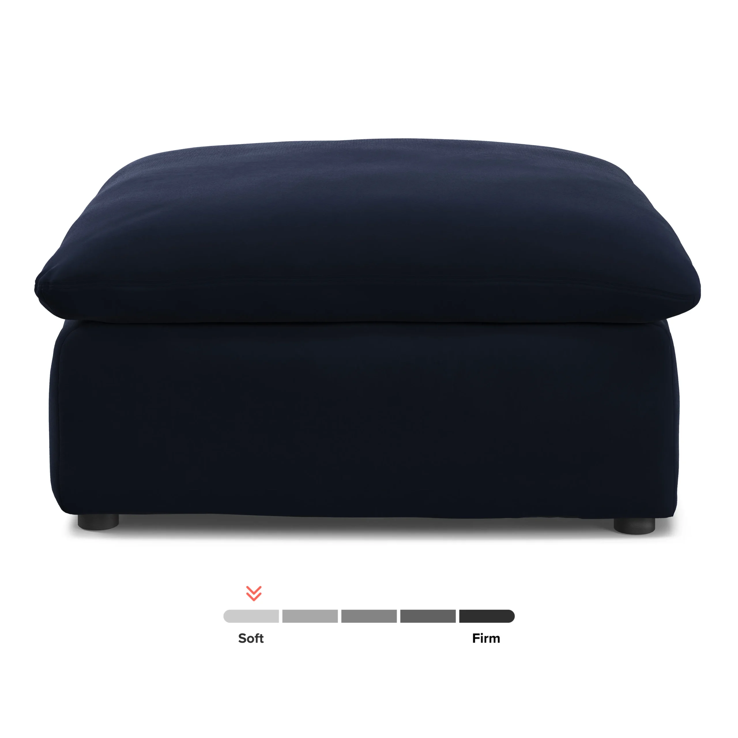 Leigh 41_ Velvet Ottoman - Hale Ink - Image 3