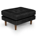 Sven 30_ Leather Ottoman - Oxford Black