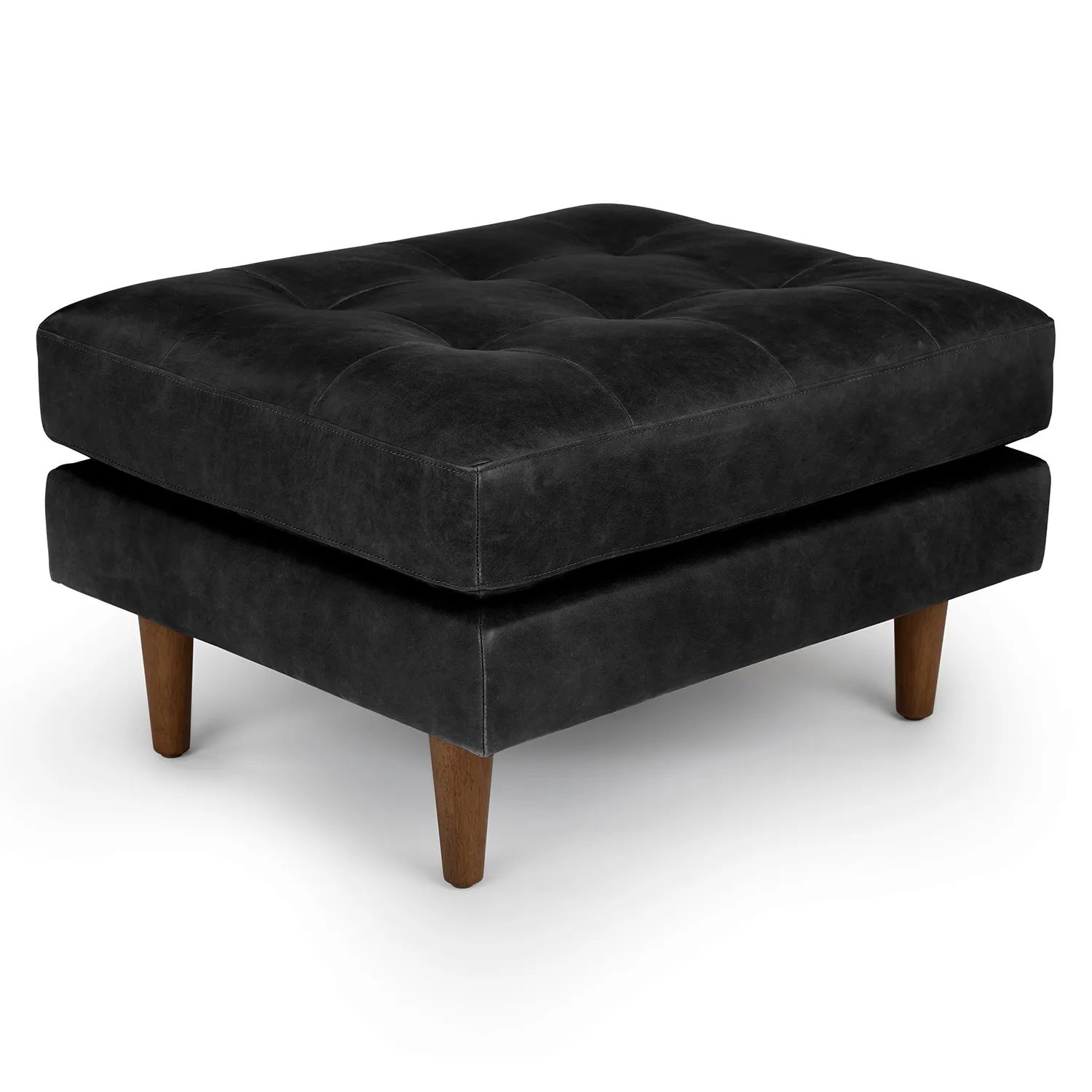Sven 30_ Leather Ottoman - Oxford Black - Image 12