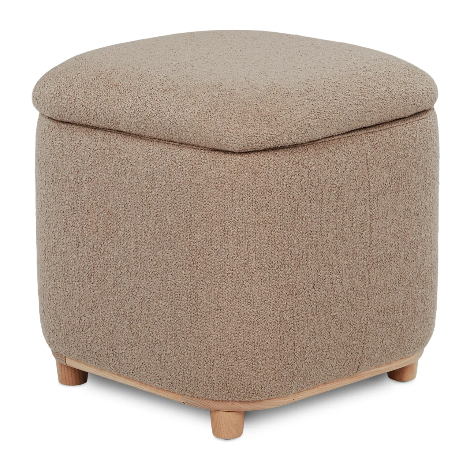 Maribo 19_ Storage Ottoman - Sandstone Wool Bouclé - Image 3