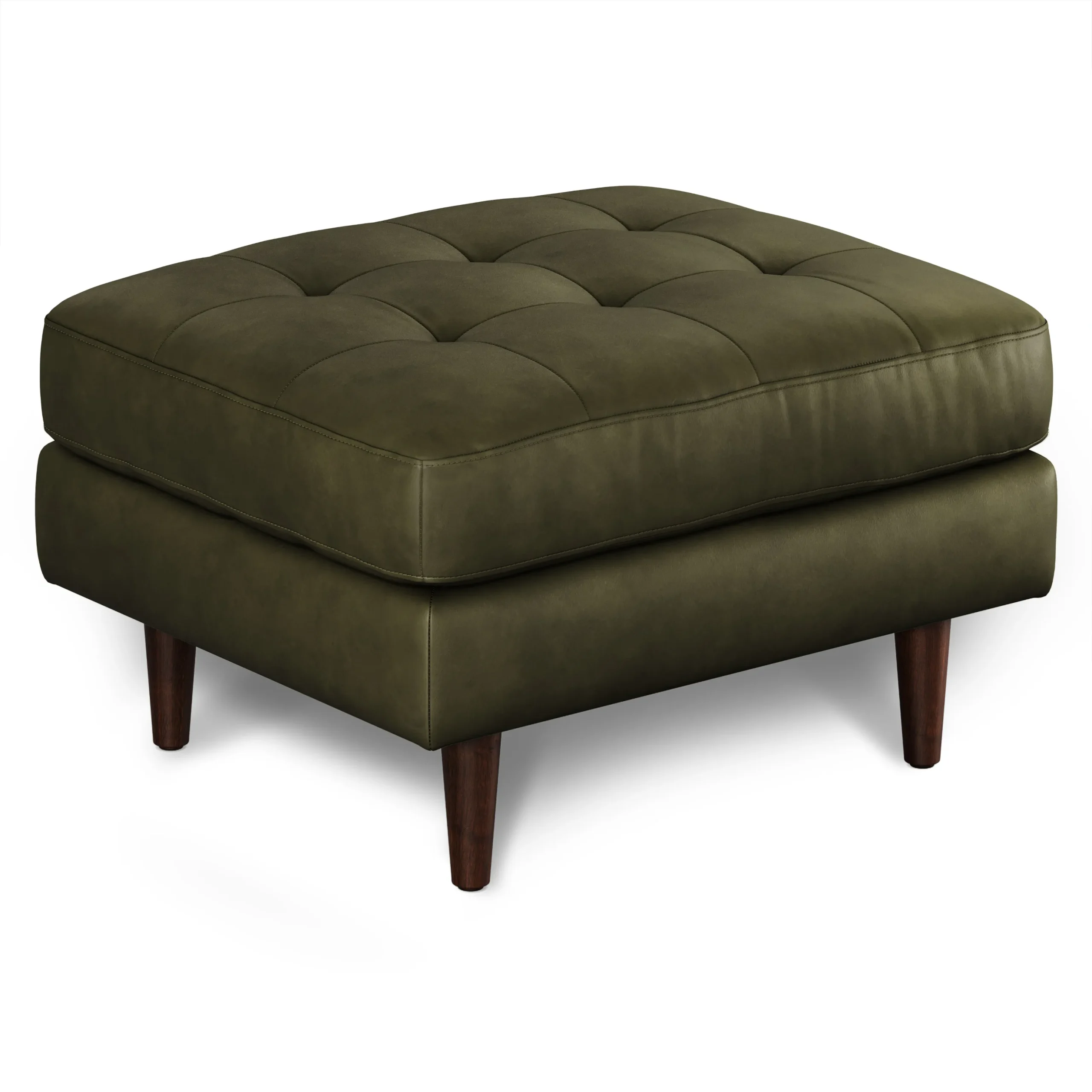 Sven 30_ Leather Ottoman - Charme Green - Image 11
