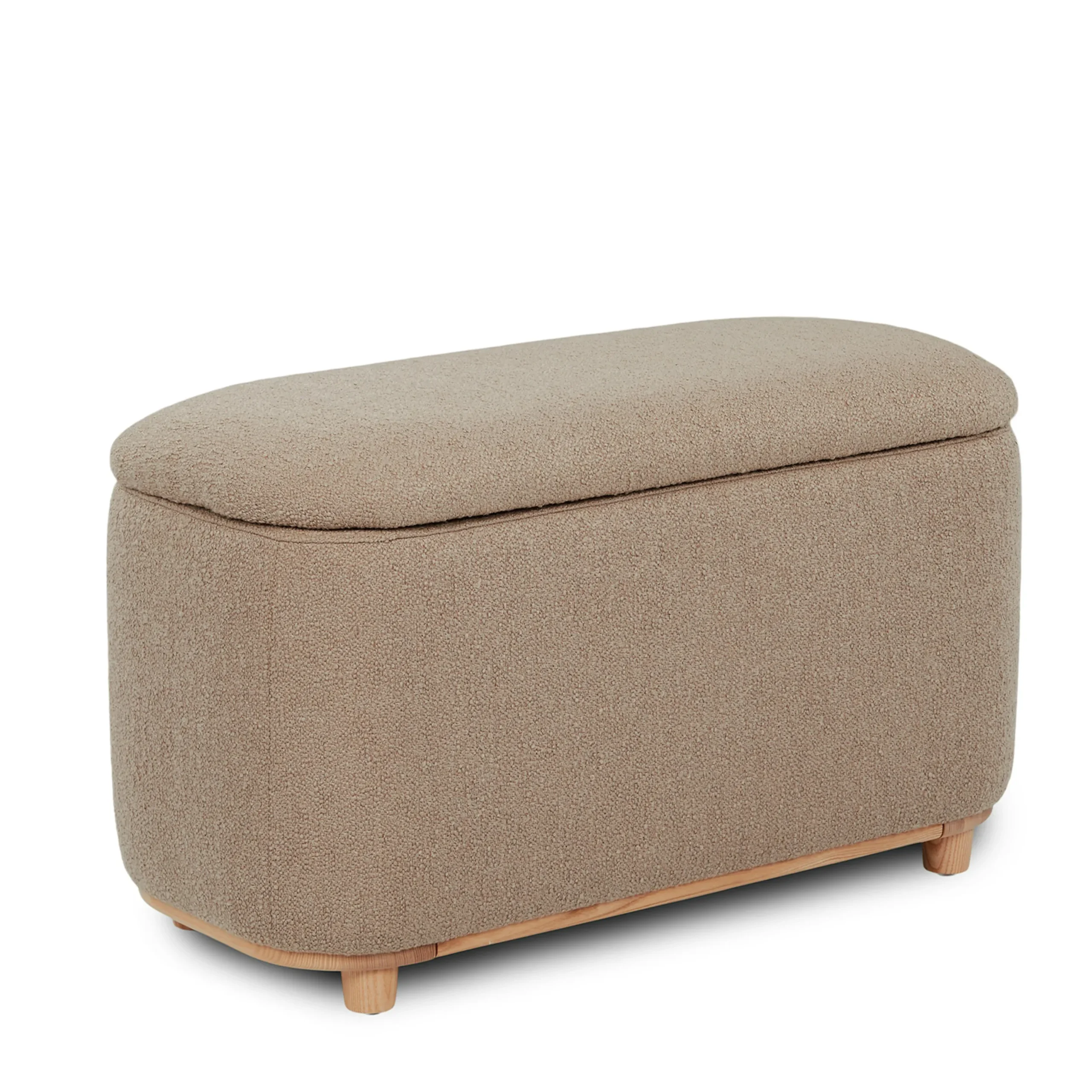 Maribo 32_ Storage Ottoman - Sandstone Wool Bouclé - Image 3