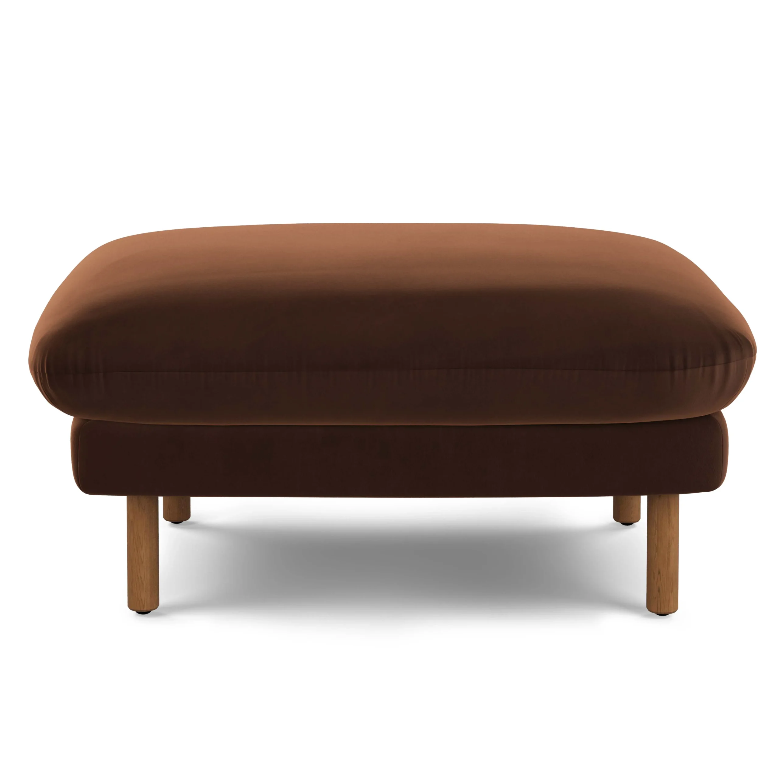 Sanders 35.5_ Velvet Ottoman - Plush Pacific Brown - Image 6
