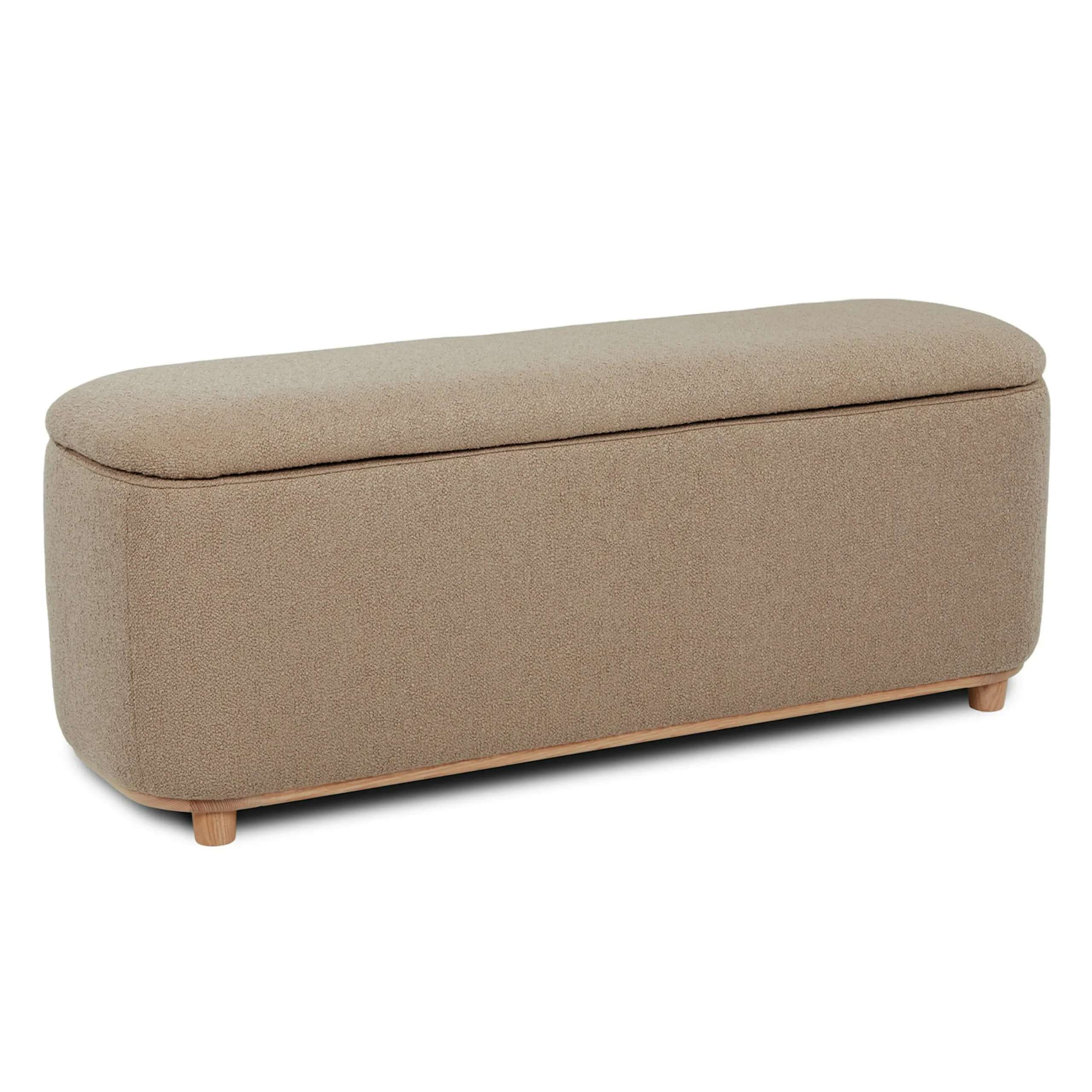Maribo 48_ Storage Ottoman - Sandstone Wool Bouclé - Image 3
