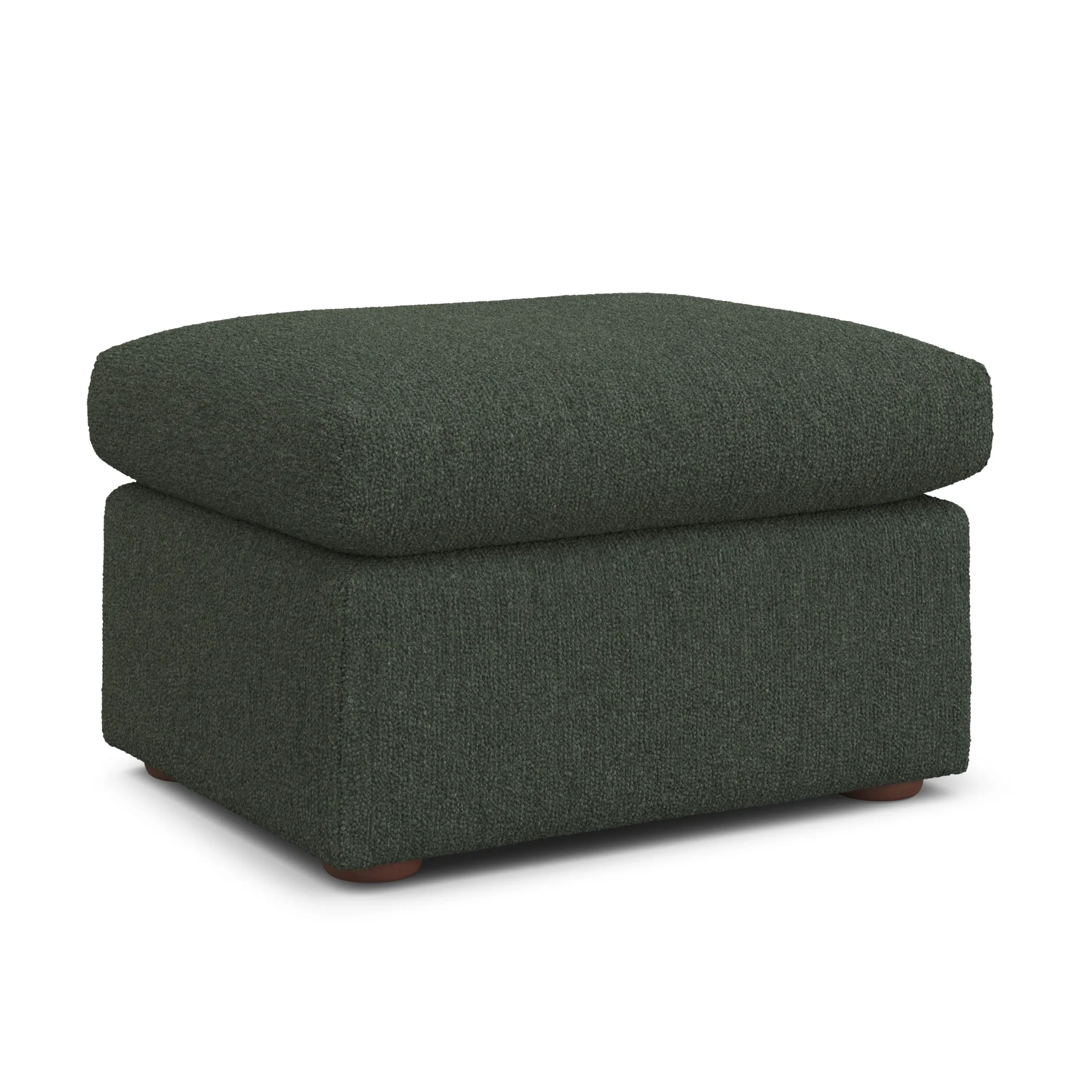 Marina 28.5_ Ottoman - Green Wool Bouclé - Image 3