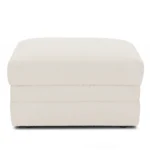 Riley 28_ Ottoman - Ivory Wool Bouclé