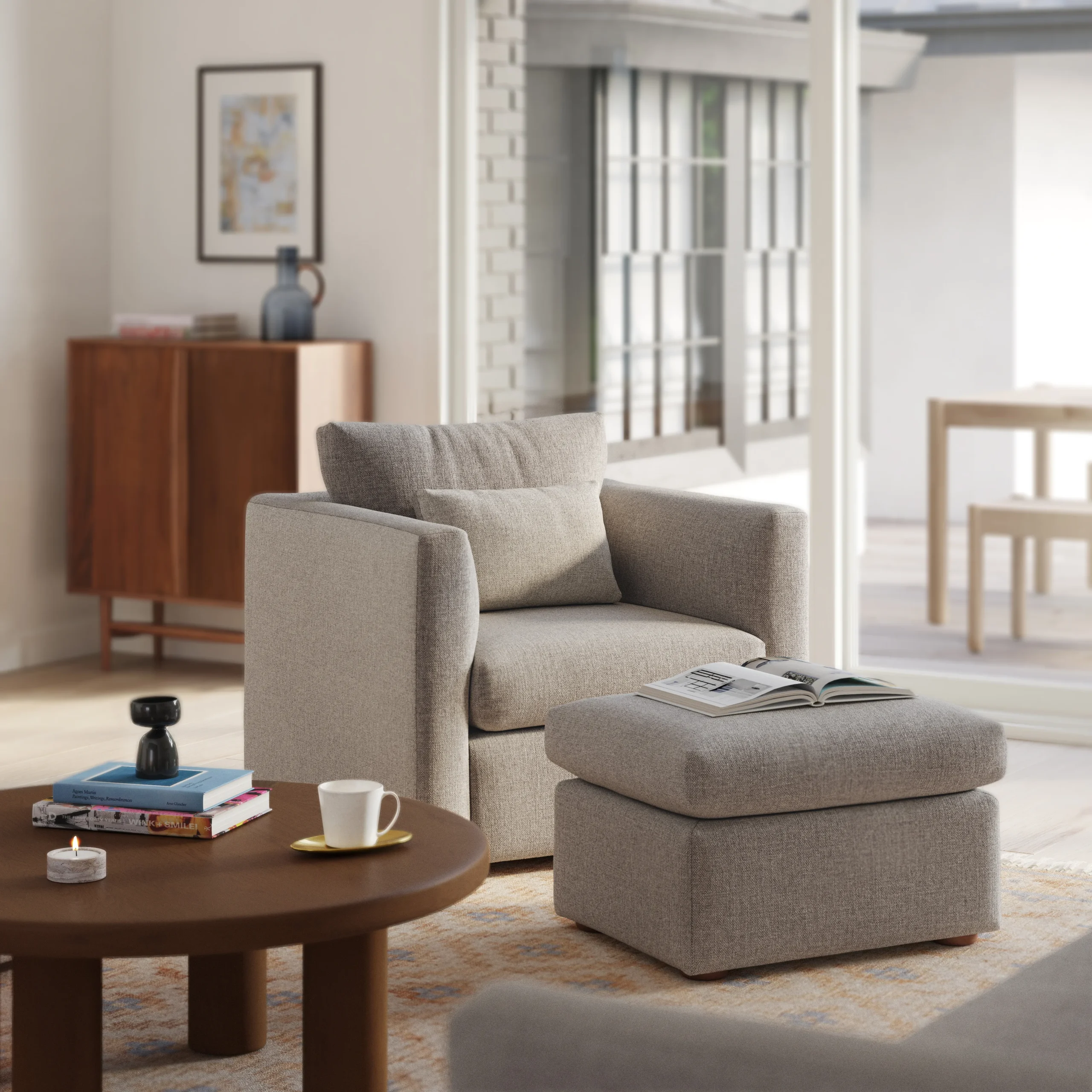 Marina 28.5_ Ottoman - Hestia Gray