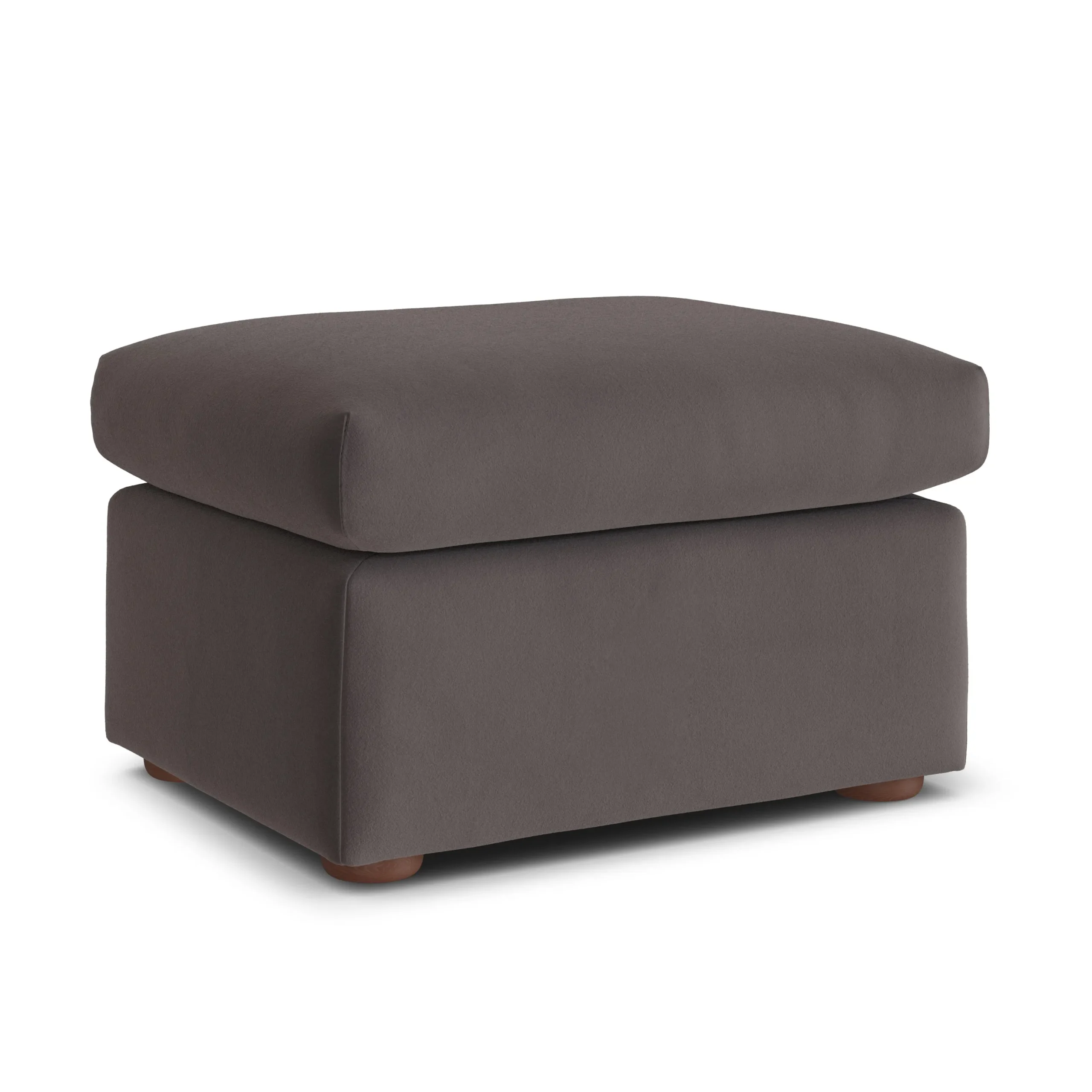 Marina 28.5_ Velvet Ottoman - Hale Warm Gray - Image 3