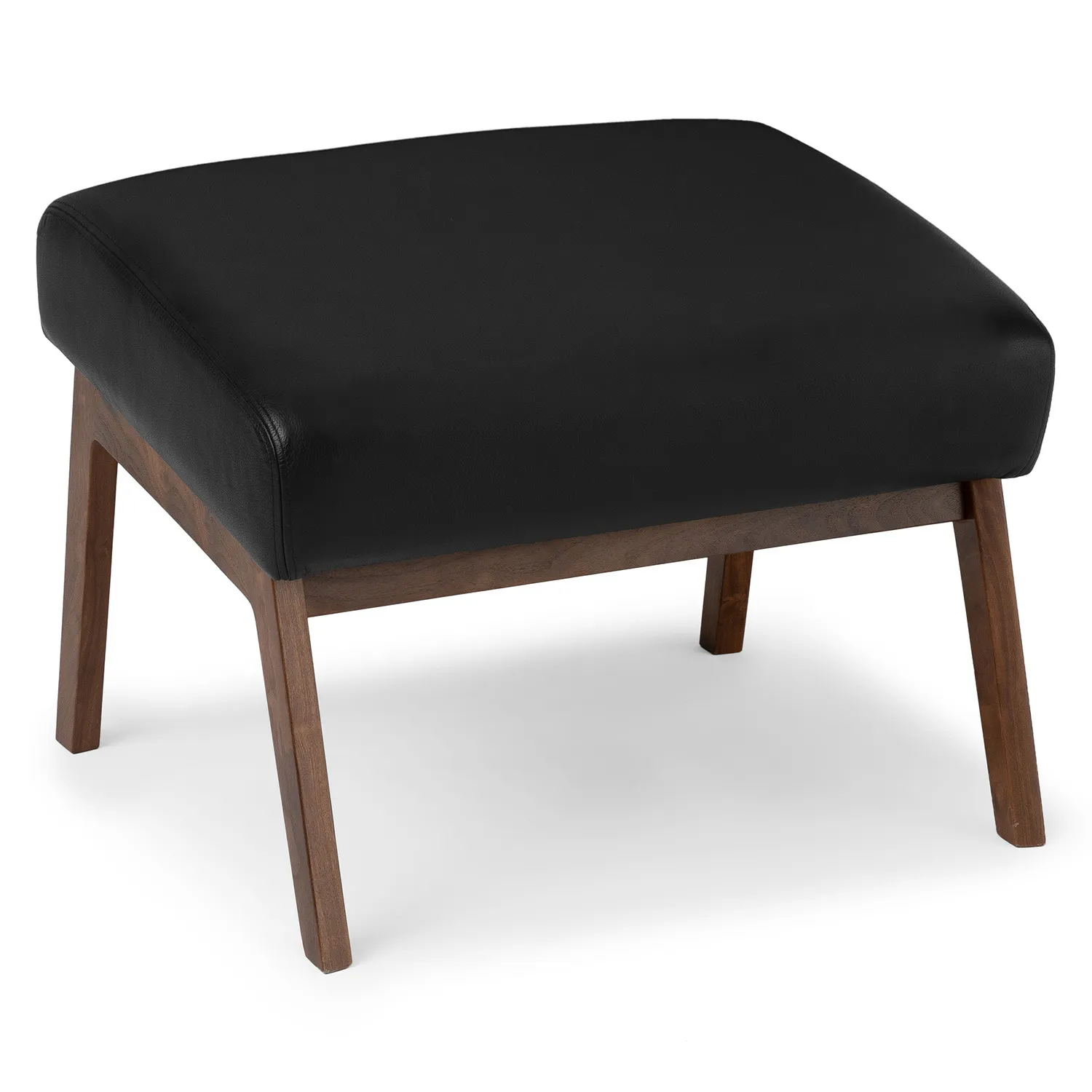 Otio 22_ Leather Ottoman - Walnut and Black - Image 3