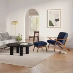 Otio 22_ Velvet Ottoman - Walnut and Hale Ink