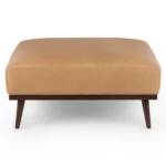 Rhett 38.5_ Leather Ottoman - Charme Tan