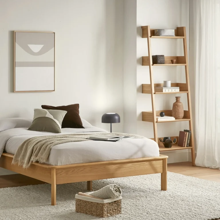 Fantol 26.5_ Shelving Unit, Narrow - Natural Oak
