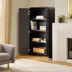 Faydra 35.5_ Enclosed Bookcase - Black
