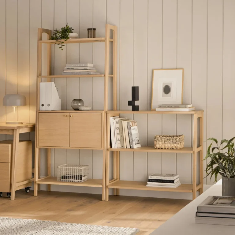 Krossa 31.5_ Shelving Unit with Storage - Walnut