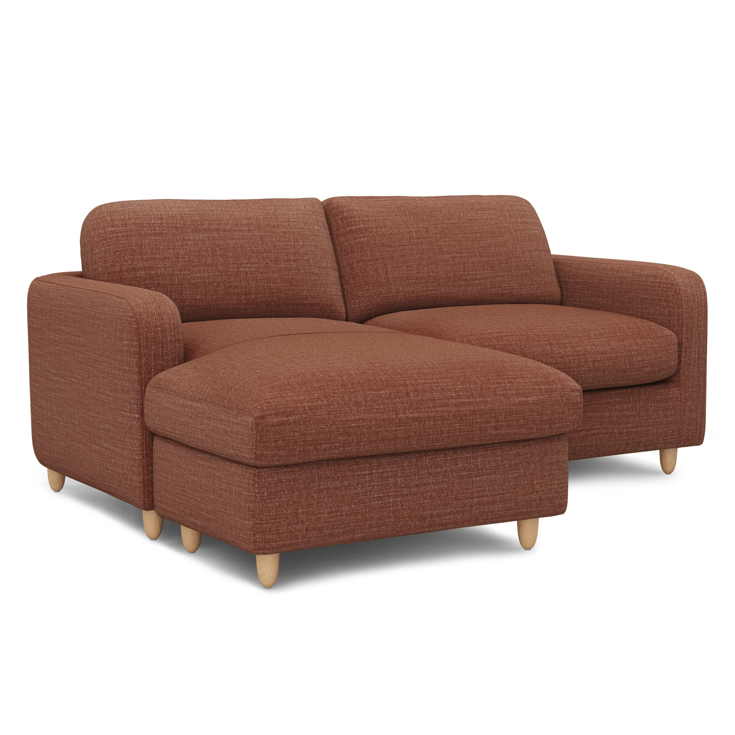 Vati 80_ Left Storage Sectional - Natural Oak and Napa Rust - Image 8