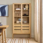 Mysen 35.5_ Glass Cabinet - Natural Oak