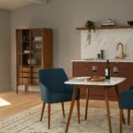 Mysen 35.5_ Glass Cabinet - Walnut