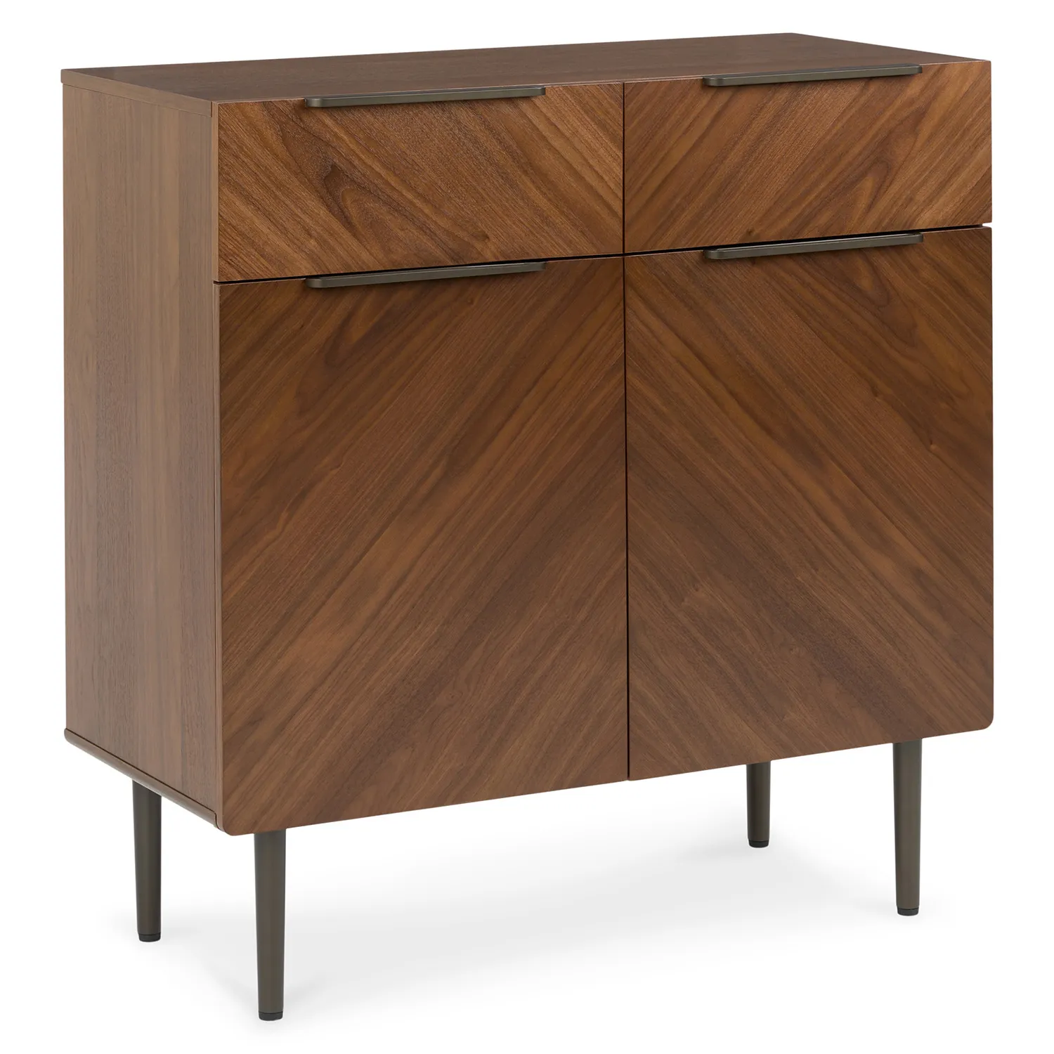 Mysen 35.5_ Glass Cabinet - Walnut - Image 3
