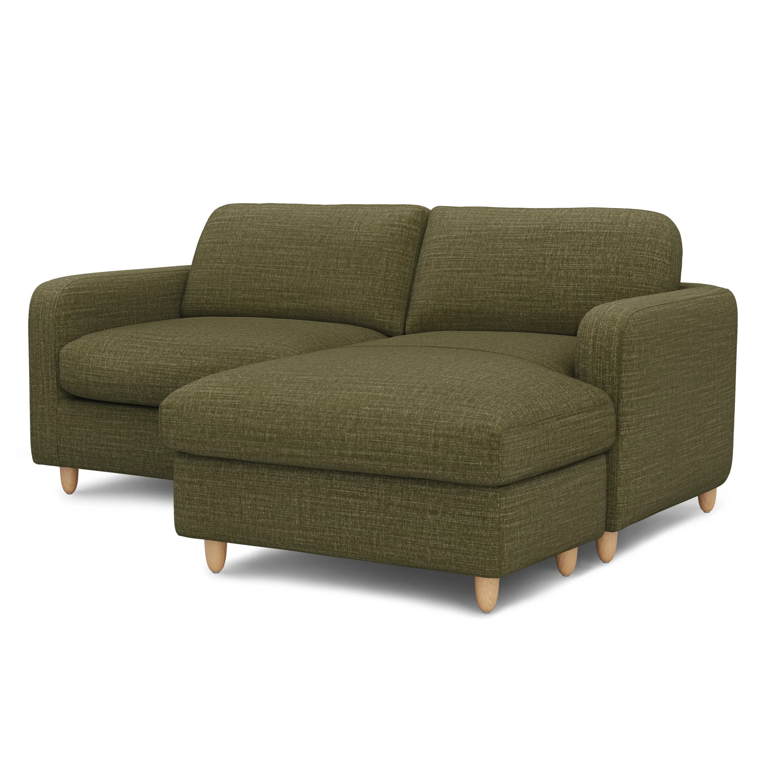 Vati 80_ Right Storage Sectional -  Natural Oak and Napa Moss - Image 8
