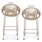 Kasiko Outdoor Bar Stool - White Pepper