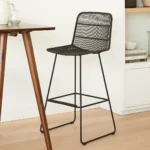 Selka Outdoor Bar Stool - Black