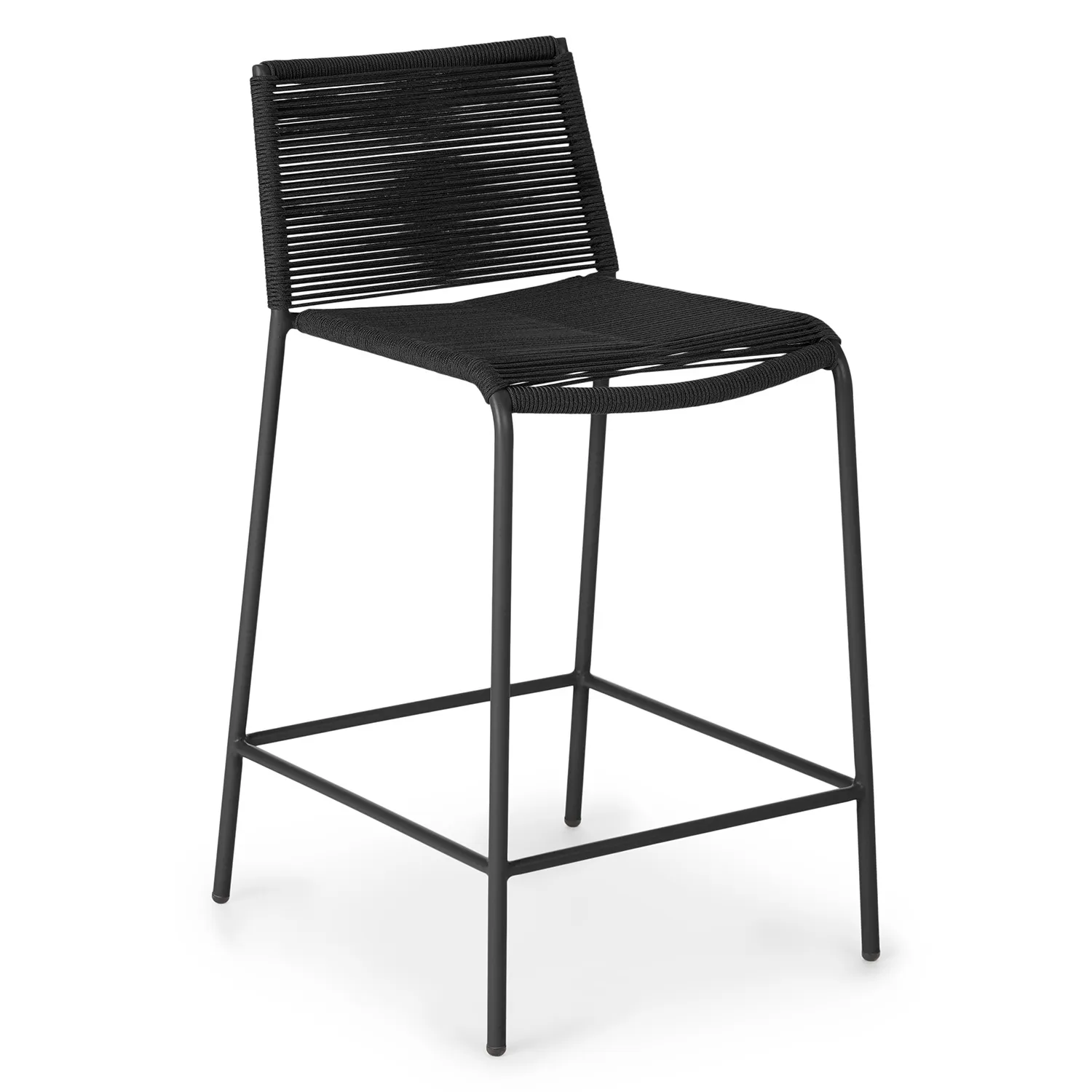 Zina Outdoor Counter Stool - Ember Black - Image 4