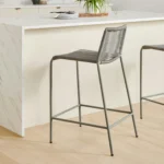 Zina Outdoor Counter Stool - Heathered Gray