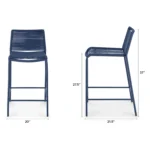 Zina Outdoor Counter Stool - Indigo Blue