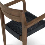 Reyes Outdoor Stackable Dining Armchair - Classic Brown