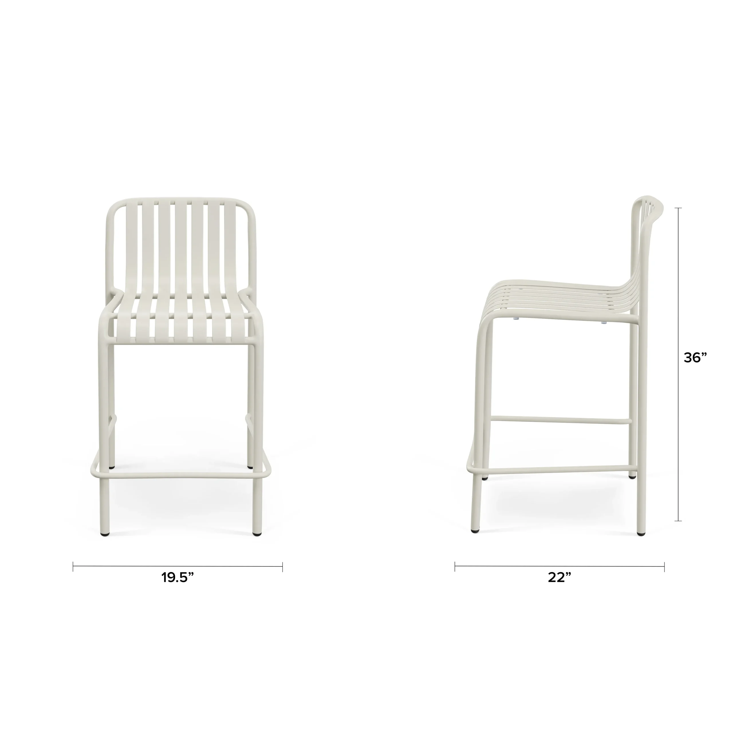 Sarek Outdoor Stackable Counter Stool - Taupe - Image 2
