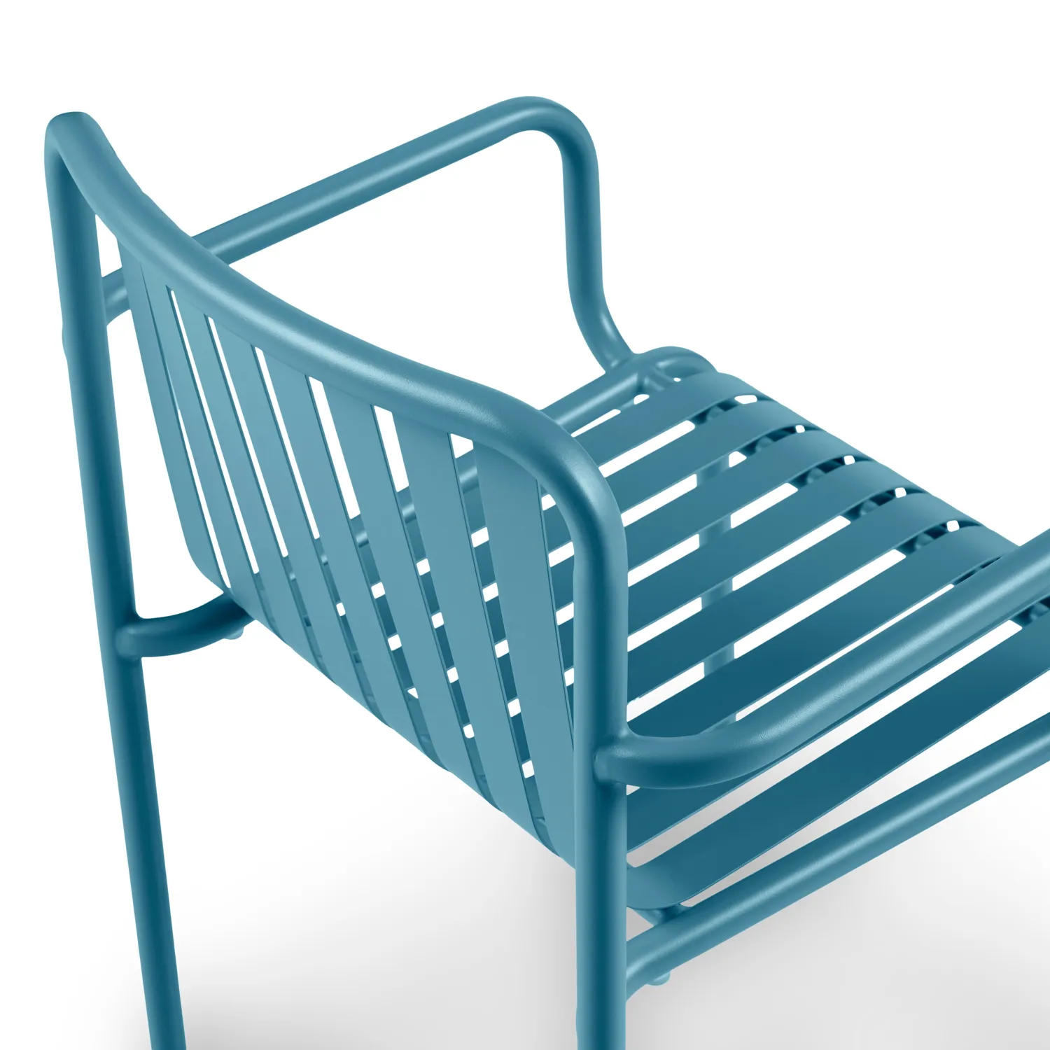 Sarek Outdoor Stackable Dining Armchair - Peacock Blue - Image 7