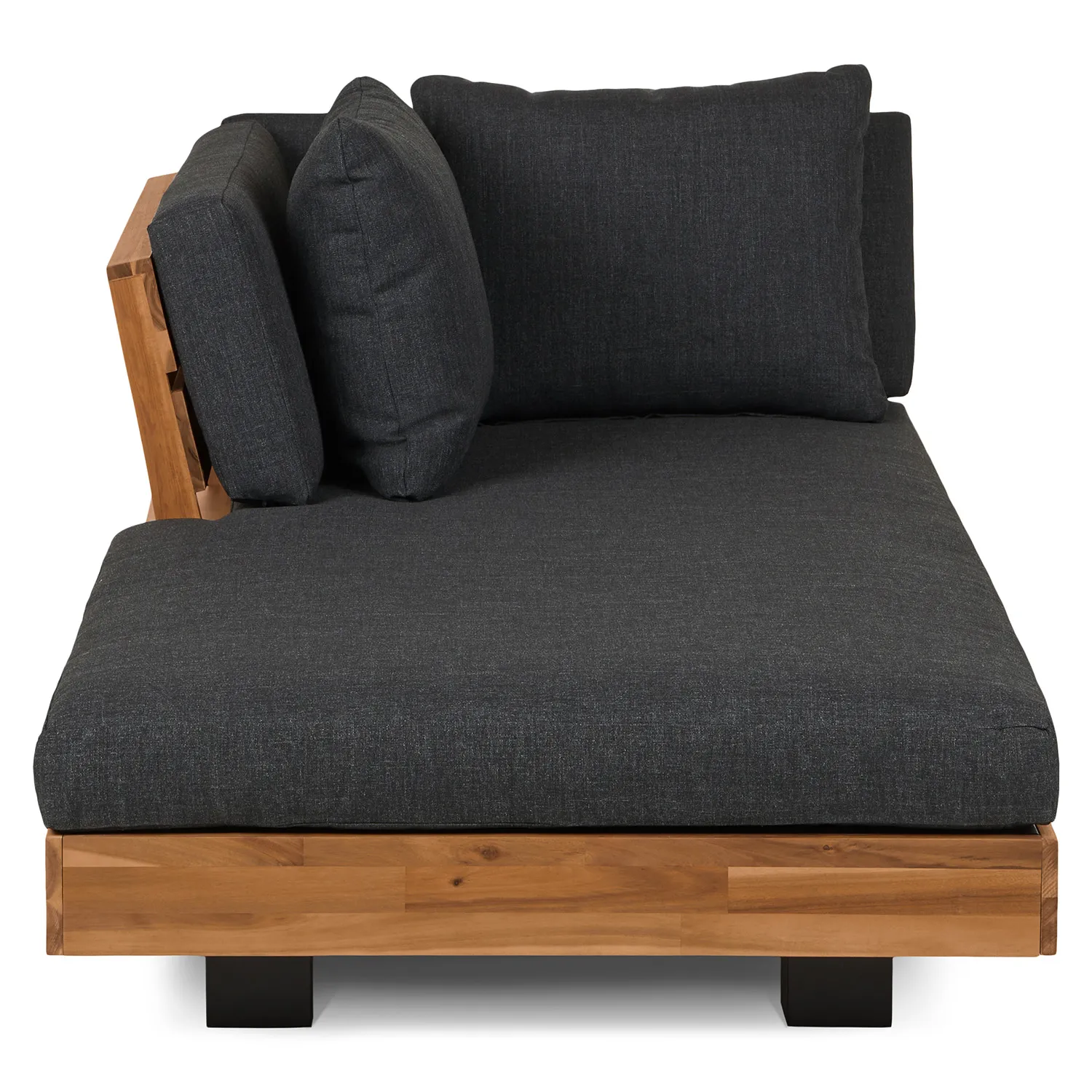 Lubek 69.25_ Outdoor Low Left Chaise Lounge - Slate Gray - Image 7