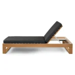 Toro 80.5_ Outdoor Chaise Lounge - Dravite Black