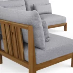 Cove 102.75_ Outdoor Armless Modular Sectional - Basket Gray